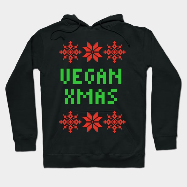 Vegan Xmas - Ugly Christmas Sweater Style Hoodie by isstgeschichte